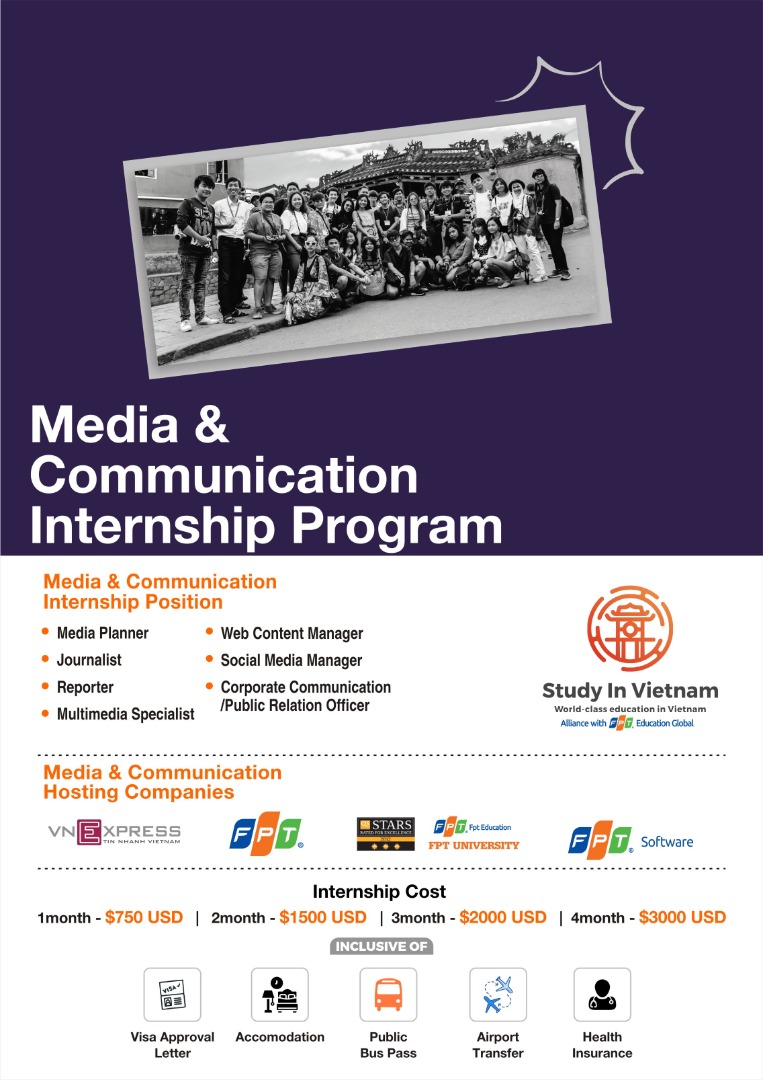 4.Media and Communication Internship Flyer